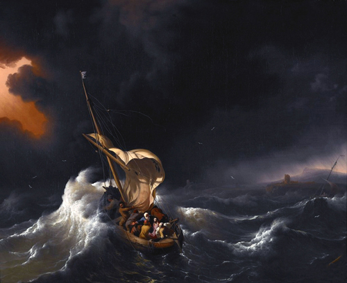 Christ in the Storm on the Sea of Galilee  by Backhuysen, Ludolf, I  Dutch  1695.jpg